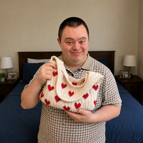 100% Handmade Crochet Sweetheart Knit Bag(Ethan Brooks Handmade®) - Buy 2 Get Extra 10% Off