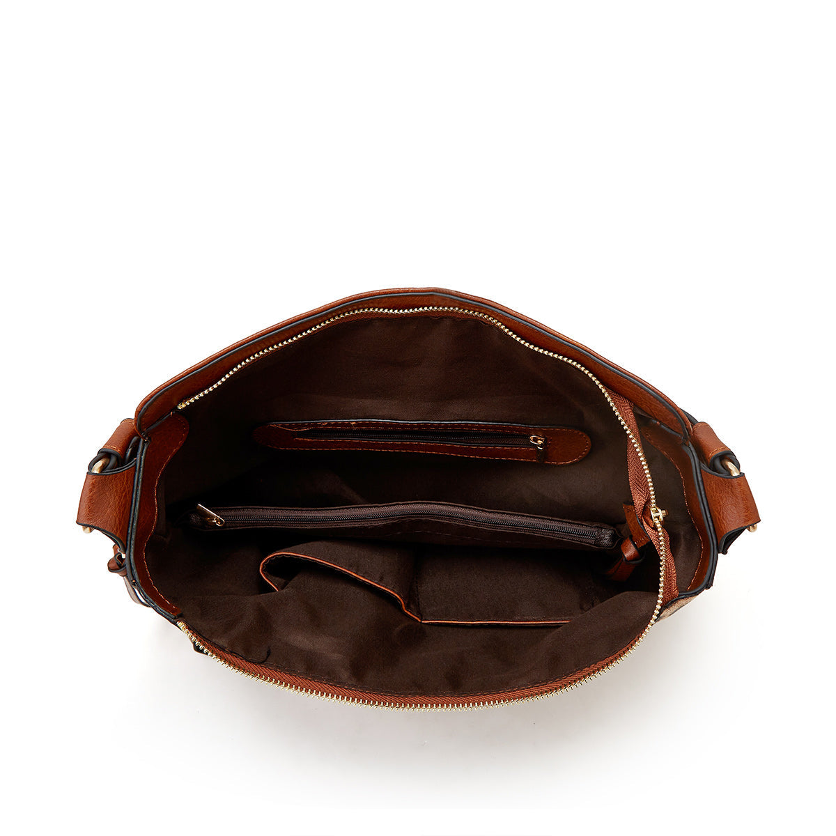 Luxury Leather Print Hobo Anti-Theft Handbag + FREE Pouch Wallet