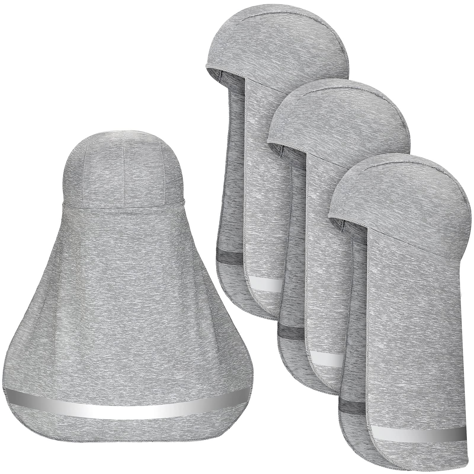 4-Piece Reflective Cooling Skull Caps with Neck Sun Shade
