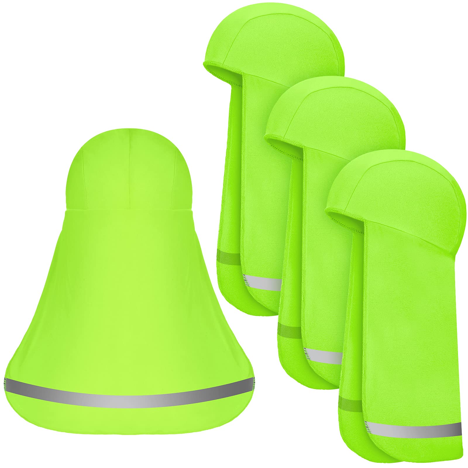 4-Piece Reflective Cooling Skull Caps with Neck Sun Shade
